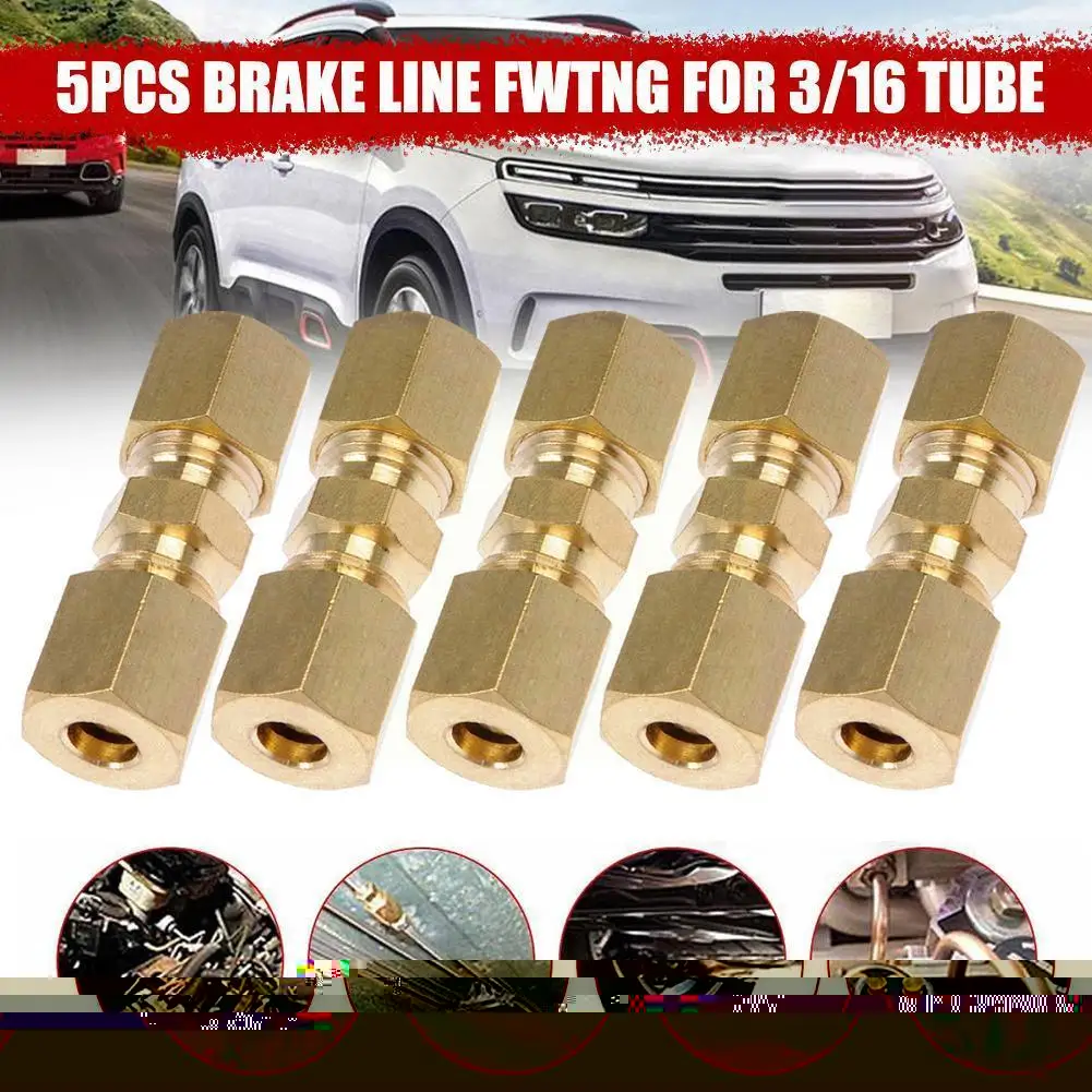 5pcs 3/16in Brass Auto Brake Hose Fittings Brass Inverted Pipe Line Brake Fittings Straight Brass Joint Compressio Joint Re L9c1
5pcs 3/16in Brass Auto Brake Hose Fittings Brass Inverted Pipe Line Brake Fittings Straight Brass Joint Compressio Joint Re L9c1