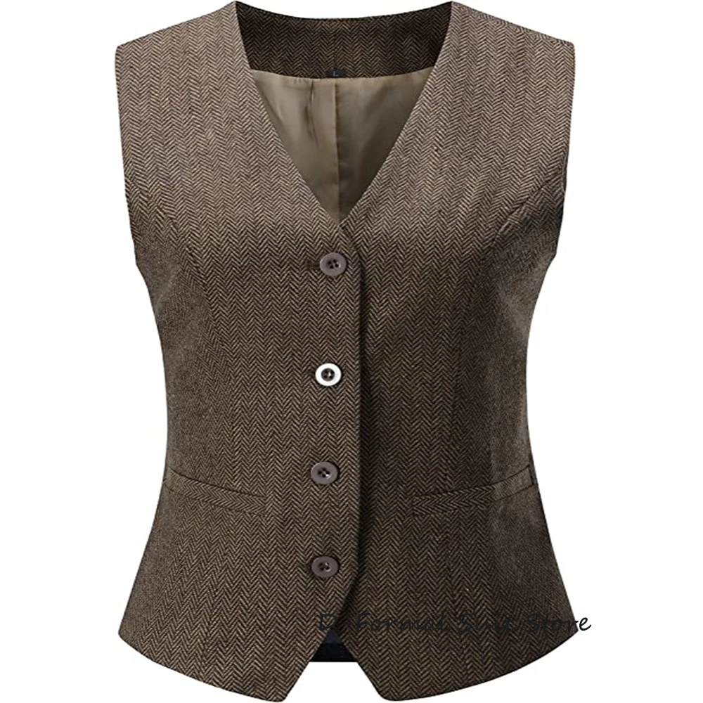 Women's Suit Vest herringbone Single-breasted Slim Fit Sleeveless Jacket Business Work Wear Vests куртки
Women's Suit Vest herringbone Single-breasted Slim Fit Sleeveless Jacket Business Work Wear Vests куртки