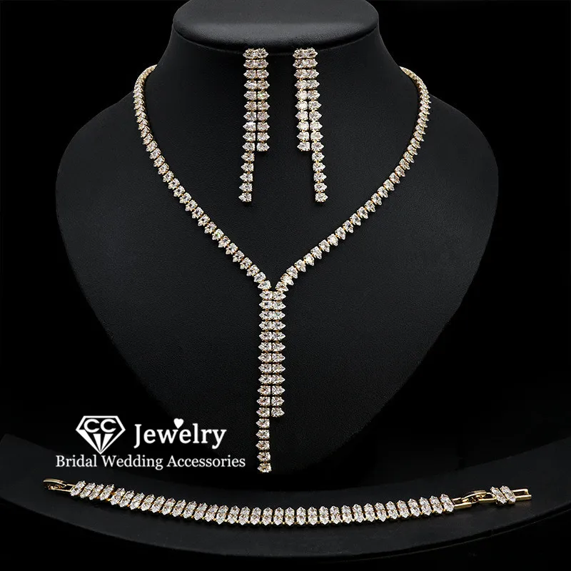 CC Jewelry Set for Women Wedding Accessories Bridal Dress Engagement Bijoux Necklace Earrings Sets Shining Charms Gifts HL095
CC Jewelry Set for Women Wedding Accessories Bridal Dress Engagement Bijoux Necklace Earrings Sets Shining Charms Gifts HL095