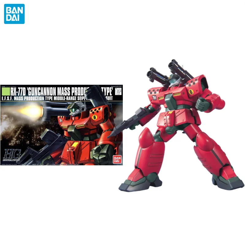 Bandai Genuine Gundam Model Kit Anime Figure HGUC 1/144 RX-77D Guncannon Mass Production Type Action Figure Toys for Children
Bandai Genuine Gundam Model Kit Anime Figure HGUC 1/144 RX-77D Guncannon Mass Production Type Action Figure Toys for Children