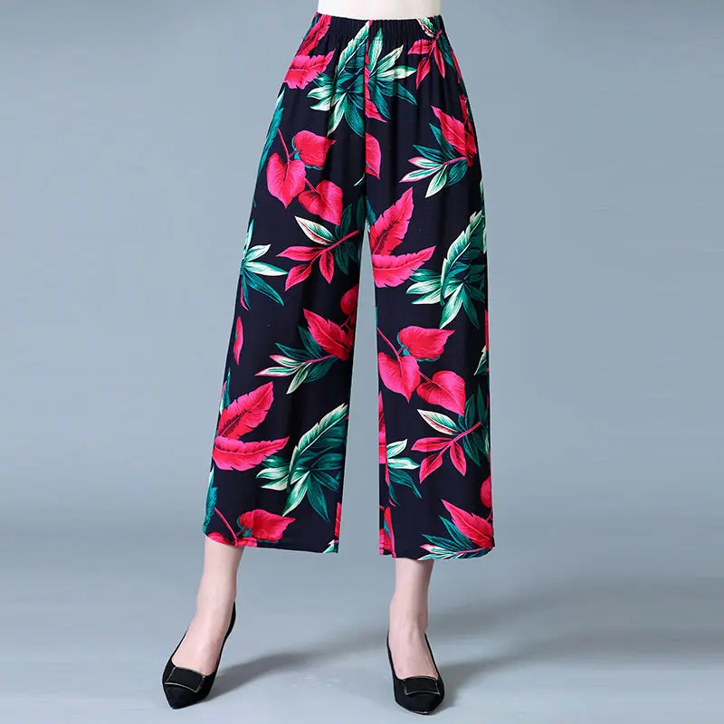 National Style New Fashion Brand Women Casual Floral Printed Pants Loose Ankle-Length High Waist Wide Leg Pants Large Size A02
National Style New Fashion Brand Women Casual Floral Printed Pants Loose Ankle-Length High Waist Wide Leg Pants Large Size A02