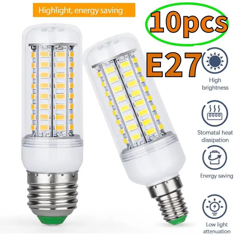 Светодиодная лампа-Кукуруза E27 110/220 В 5730SMD, 10 шт., светодиодная лампа, лампа высокой яркости, Точечный светильник для внутреннего освещения, о...
Светодиодная лампа-Кукуруза E27 110/220 В 5730SMD, 10 шт., светодиодная лампа, лампа высокой яркости, Точечный светильник для внутреннего освещения, о...