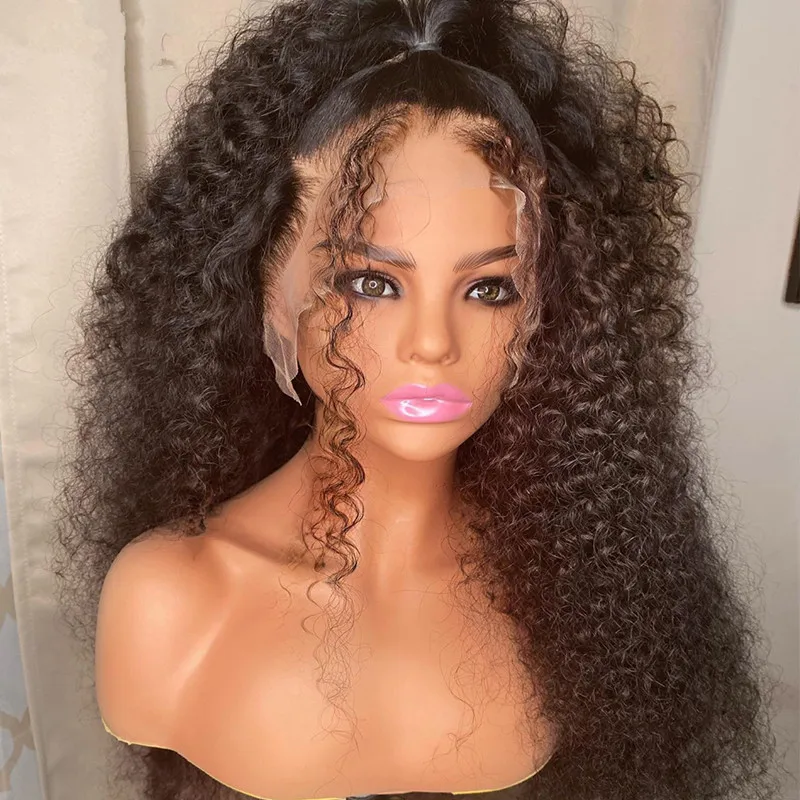 Preplucked 26 Inches Long 180%Density Glueless Black Kinky Curly Lace Front Wig With BabyHair Heat Temperature Daily Cosplay Wig
Preplucked 26 Inches Long 180%Density Glueless Black Kinky Curly Lace Front Wig With BabyHair Heat Temperature Daily Cosplay Wig