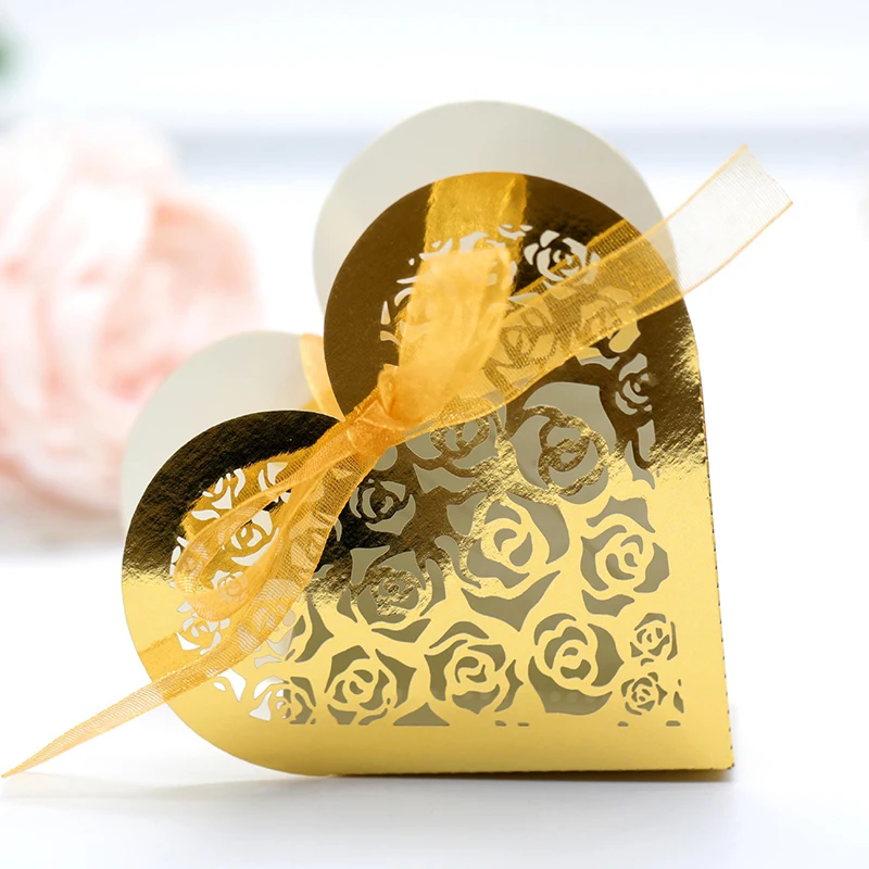 50pcs Candy Box Heart Shape Rose Pattern Multiple Color Gift Paper Bags Favors for Guests Packaging for Wedding Birthday Party
50pcs Candy Box Heart Shape Rose Pattern Multiple Color Gift Paper Bags Favors for Guests Packaging for Wedding Birthday Party