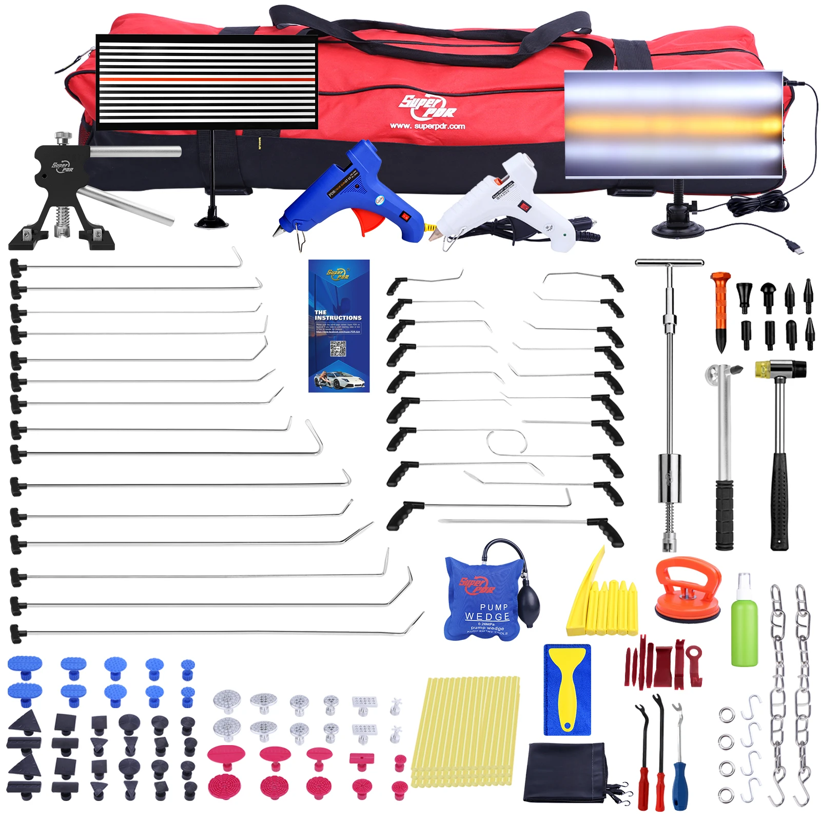 Super PDR Dent Rods Paint less Dent Repair Kit Car Detailing Tools Professional Auto Body Dent Removal Kit
Super PDR Dent Rods Paint less Dent Repair Kit Car Detailing Tools Professional Auto Body Dent Removal Kit