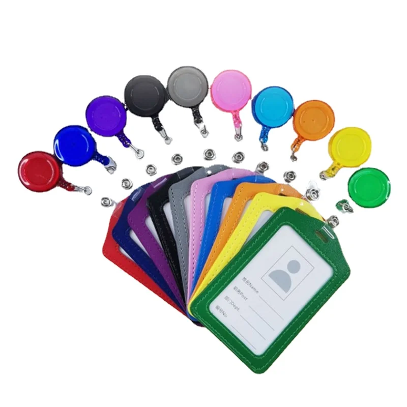 PU Leather ID Tag Clips Working Permit Case Name Badge Holder Pass Bus Employee's Card Cover Sleeve with Badge Reel Clip
PU Leather ID Tag Clips Working Permit Case Name Badge Holder Pass Bus Employee's Card Cover Sleeve with Badge Reel Clip