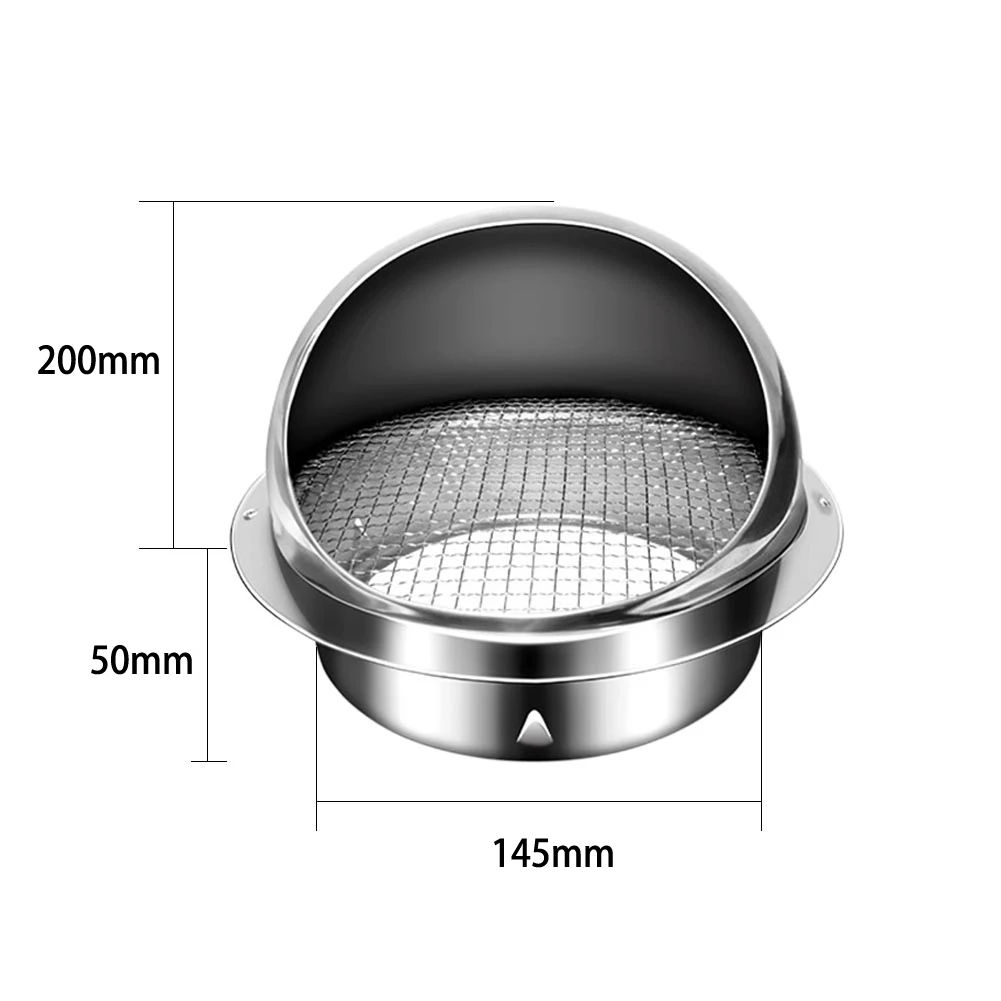 New Stainless Steel Round Brushed Bull Nosed Extractor Outlet Wall Ceiling Air Vent Ducting Ventilation Grille Cover
New Stainless Steel Round Brushed Bull Nosed Extractor Outlet Wall Ceiling Air Vent Ducting Ventilation Grille Cover