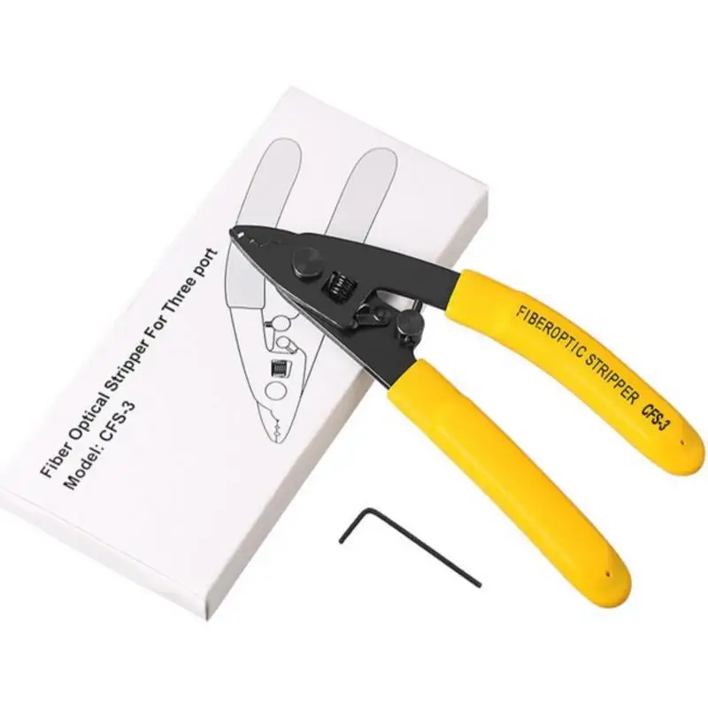 CFS-3 Three-port Fiber Optical Stripper Pliers Wire Strippers for FTTH Tools Optic Stripping Plier Tool
CFS-3 Three-port Fiber Optical Stripper Pliers Wire Strippers for FTTH Tools Optic Stripping Plier Tool