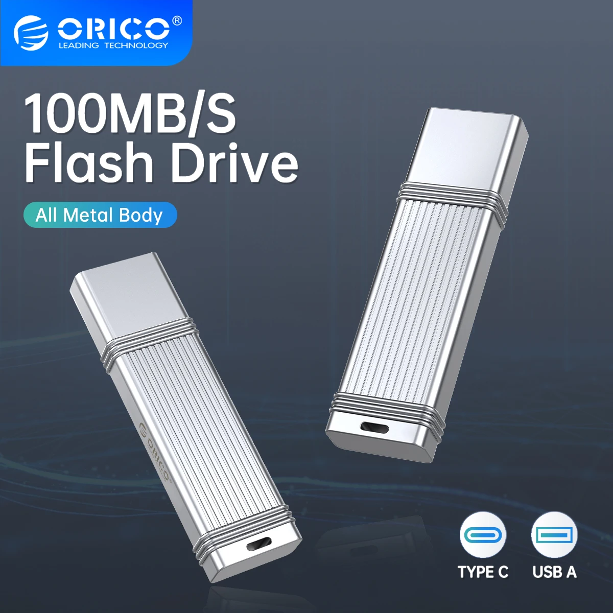 

ORICO USB 3.2 USB Flash Drives 32GB 64GB 128GB 256GB Pen Drive Memory Stick Metal U Disk Mini Pendrive for Type-C USB A Devices