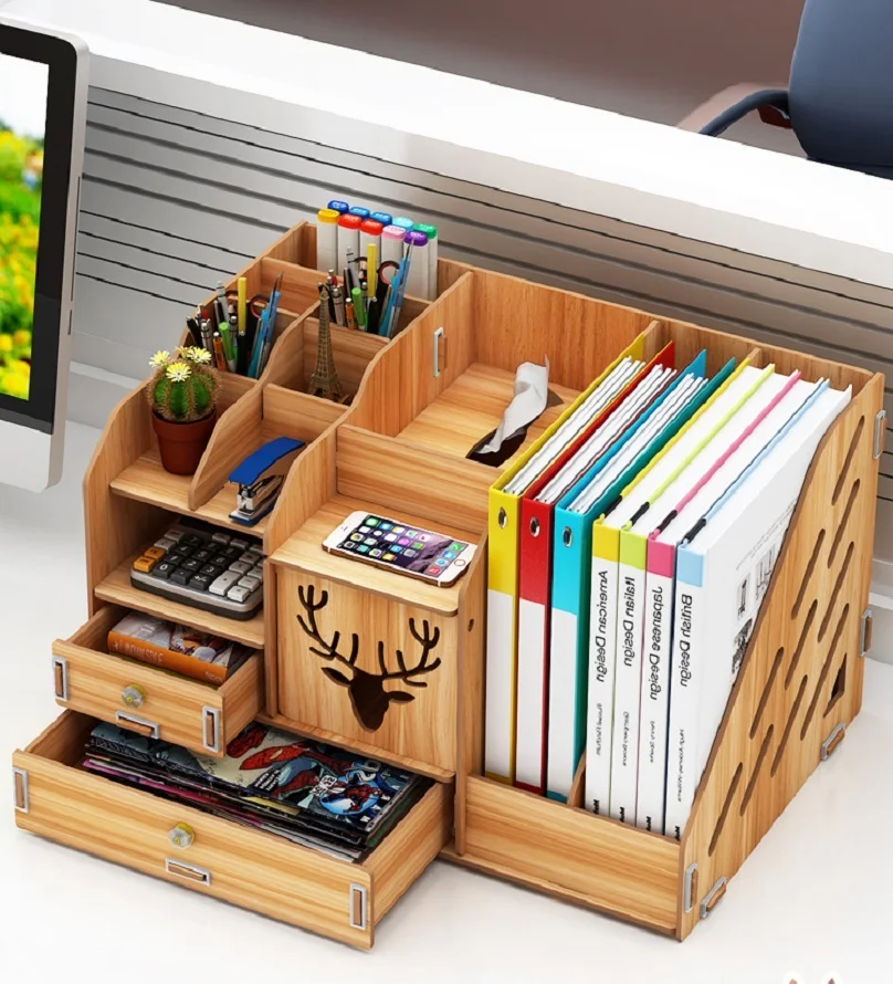 Multifunction Wood Pen Holder Organizer Office Desk Bookshelf Wooden Sorter with Drawer Storage Box Pen Pencil Organizer
Multifunction Wood Pen Holder Organizer Office Desk Bookshelf Wooden Sorter with Drawer Storage Box Pen Pencil Organizer