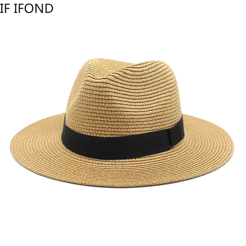New 54-56-58-60CM Summer Straw Hats for Woman Ribbon Band Men Panama Formal Jazz Cap Parent-child Outdoor Beach Sun Hats
New 54-56-58-60CM Summer Straw Hats for Woman Ribbon Band Men Panama Formal Jazz Cap Parent-child Outdoor Beach Sun Hats