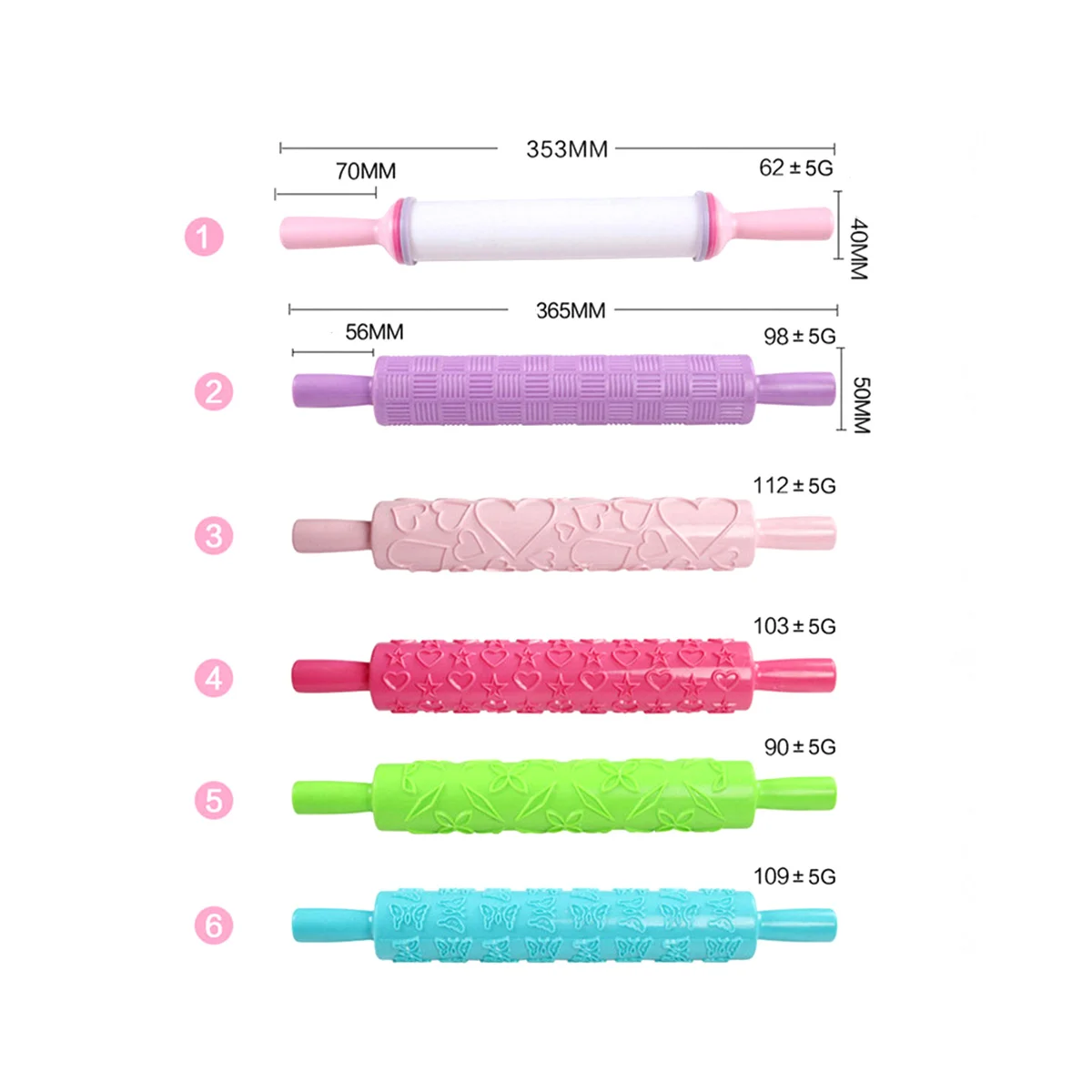 12Pcs Portable Embossed Rolling Pin Fondant Cake Paste Gum Sugarcraft Decorating Tool
12Pcs Portable Embossed Rolling Pin Fondant Cake Paste Gum Sugarcraft Decorating Tool