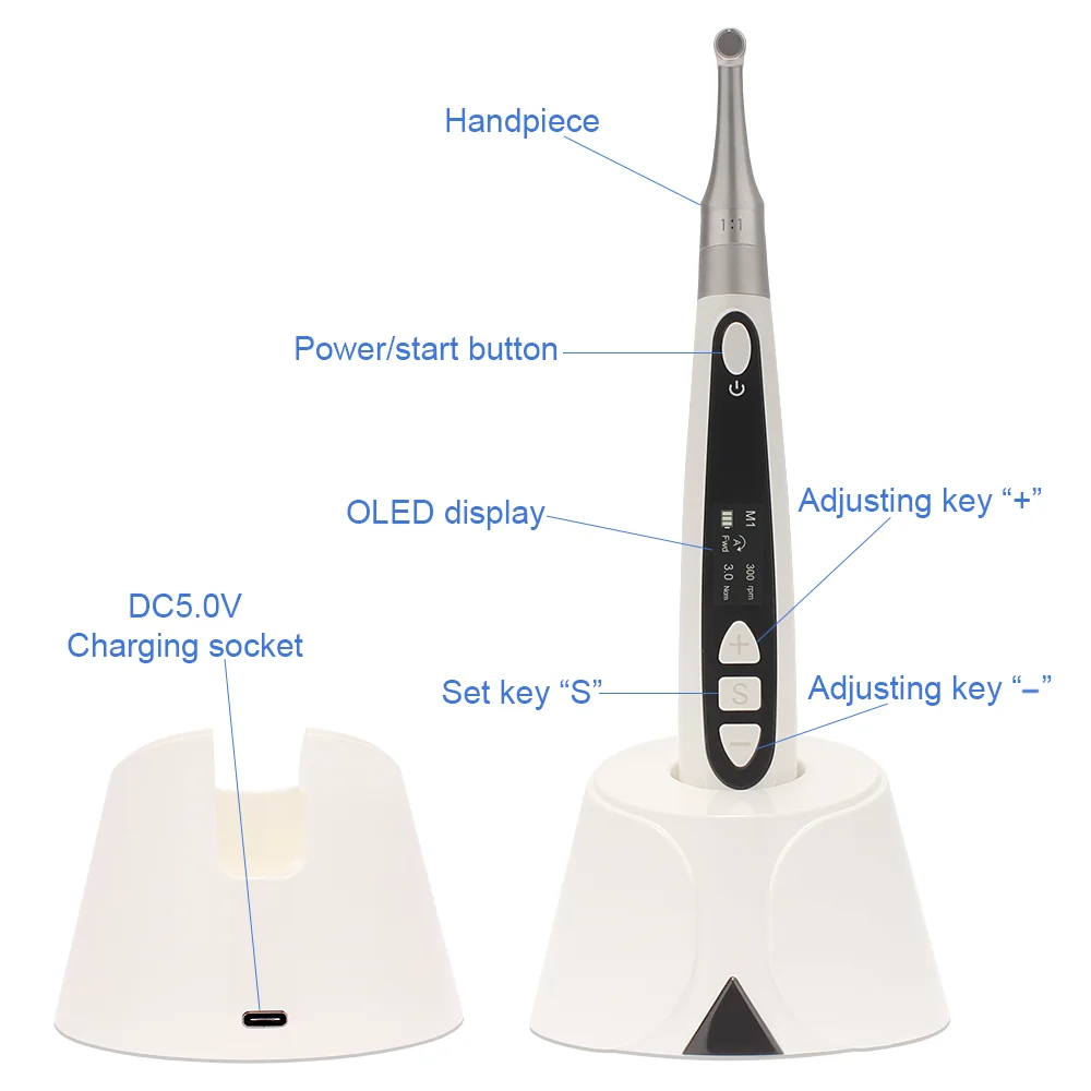 Эндододонтический мотор и Апекслокатор ротовой denta-l, беспроводной эндододонтический мотор и Апекслокатор 1:1, эндонтический наконечник для ...
Эндододонтический мотор и Апекслокатор ротовой denta-l, беспроводной эндододонтический мотор и Апекслокатор 1:1, эндонтический наконечник для ...