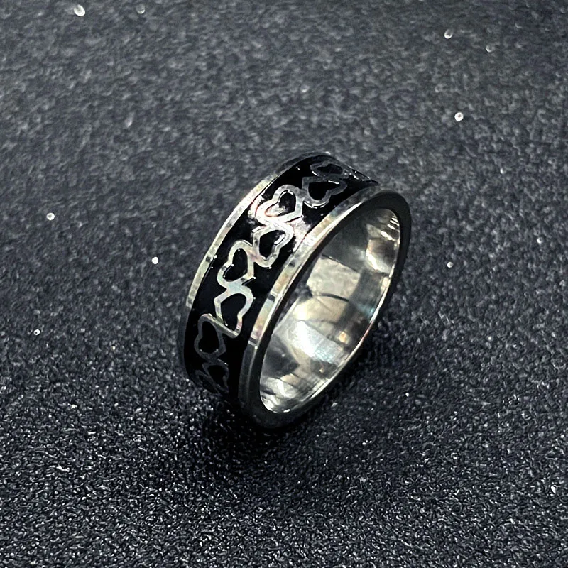 Titanium Steel Jewelry Oiling Process Dragon Pattern ECG Peach Heart Men's And Women's Stainless Steel Ring
Titanium Steel Jewelry Oiling Process Dragon Pattern ECG Peach Heart Men's And Women's Stainless Steel Ring