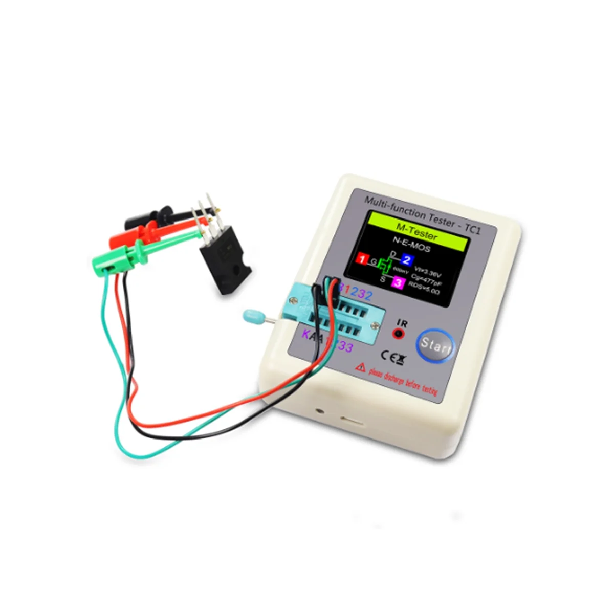 LCR-TC1 TC1 Display Multifunctional TFT Backlight Transistor Tester for Diode Triode Capacitor Resistor Transistor
LCR-TC1 TC1 Display Multifunctional TFT Backlight Transistor Tester for Diode Triode Capacitor Resistor Transistor