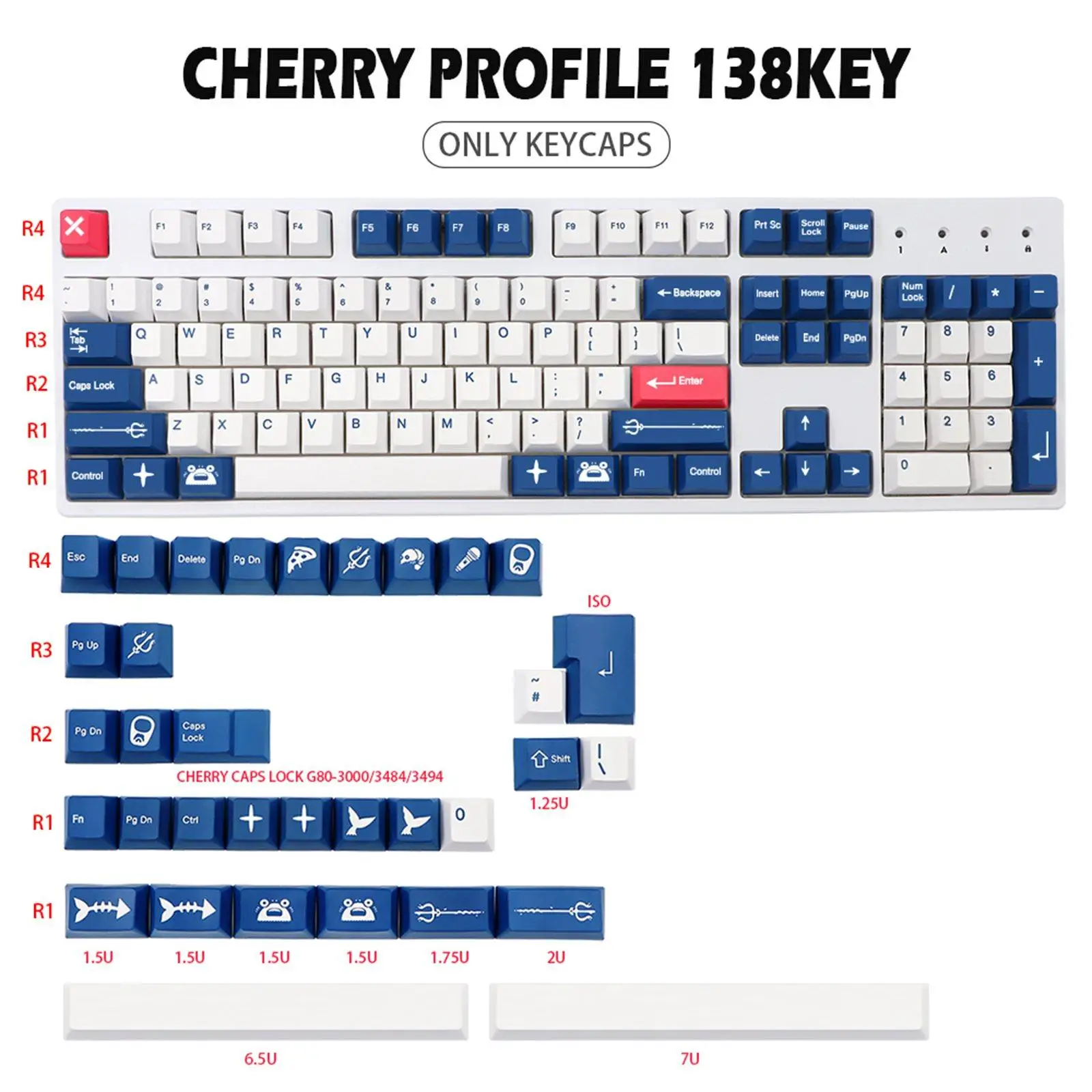 138 ключей Rama тема креветок PBT Keycaps для 64 84 96 макет 6.5U 7U пространство DZ60 GK61 64 75 108 игровая механическая клавиатура
138 ключей Rama тема креветок PBT Keycaps для 64 84 96 макет 6.5U 7U пространство DZ60 GK61 64 75 108 игровая механическая клавиатура
