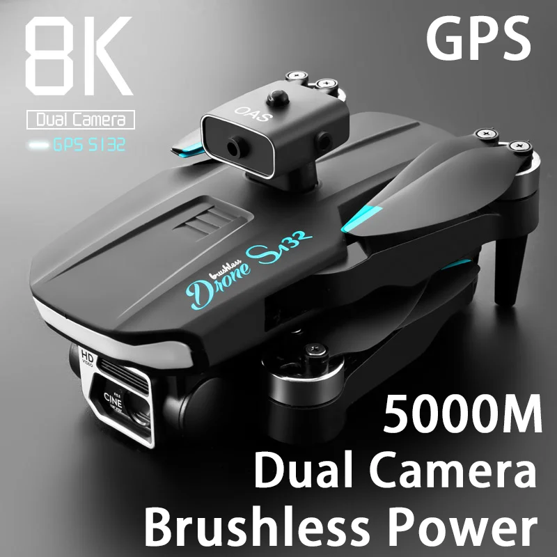 XMSJ S132 GPS Drone 8K Professional with Camera 5G WIFI 360° Obstacle Avoidance FPV Brushless Motor RC Quadcopter Mini Drone Toy
XMSJ S132 GPS Drone 8K Professional with Camera 5G WIFI 360° Obstacle Avoidance FPV Brushless Motor RC Quadcopter Mini Drone Toy