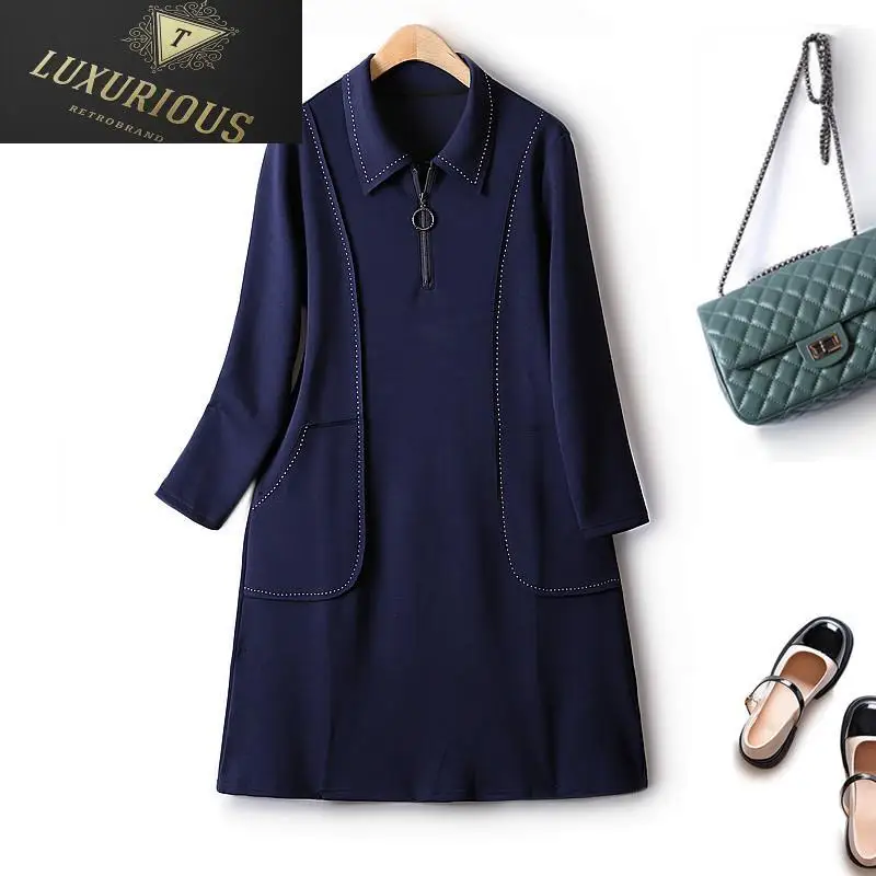 Dresses For Women 2024 Autumn Casual Bright Line Decoration Air Cotton Stretch Turn Down Collar Slim Medium Length Female Dress
Dresses For Women 2024 Autumn Casual Bright Line Decoration Air Cotton Stretch Turn Down Collar Slim Medium Length Female Dress