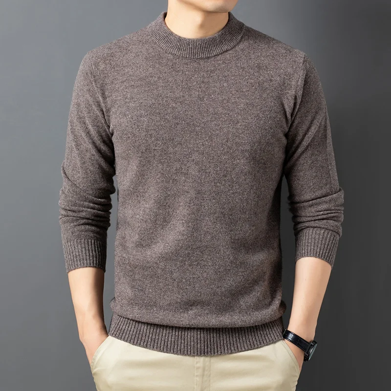 round Neck Men's Sweater Fashion Thick 100% Pure Wool Autumn and Winter Knitted Top Thermal Bottomming Sweater
round Neck Men's Sweater Fashion Thick 100% Pure Wool Autumn and Winter Knitted Top Thermal Bottomming Sweater