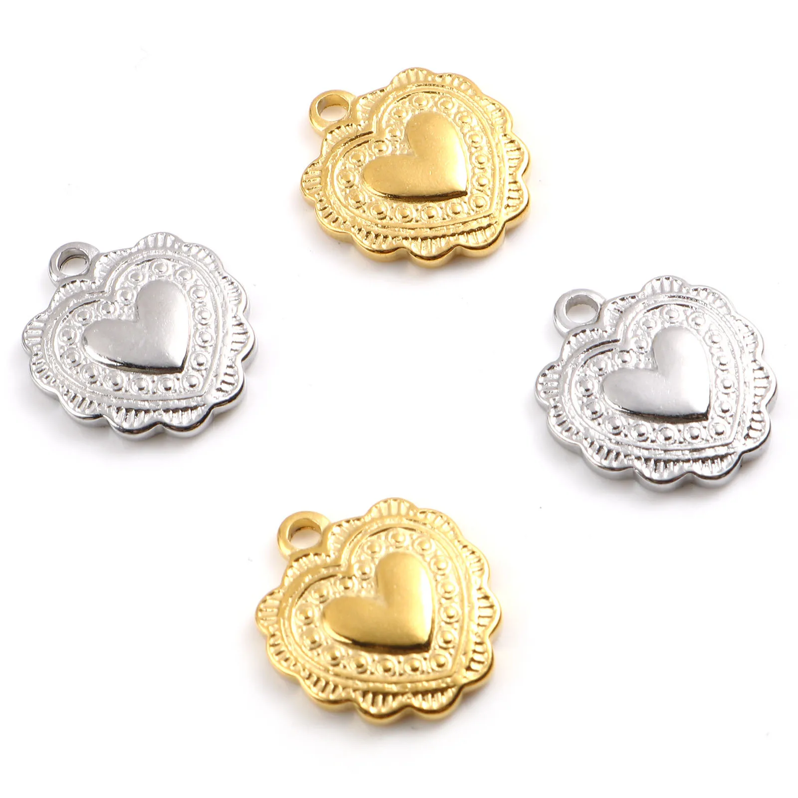 Stainless Steel Charms Heart Multicolor Pendant For Making Necklace Fashion Jewelry As Valentine's Day Gifts 16mm X 14mm 1 Pc
Stainless Steel Charms Heart Multicolor Pendant For Making Necklace Fashion Jewelry As Valentine's Day Gifts 16mm X 14mm 1 Pc