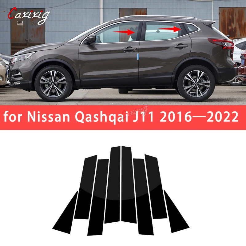 

For Nissan Qashqai J11 2016-2022 Car Polished Pillar Posts Door Window Trim Cover Moulding Stickers aksesuar