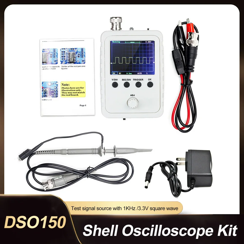 DSO150 Handheld Digital Oscilloscope 200kHz Bandwidth 1 Channel 2.4in Display 1MSa/s Support 80KHz PWM Firmware Update Assembled
DSO150 Handheld Digital Oscilloscope 200kHz Bandwidth 1 Channel 2.4in Display 1MSa/s Support 80KHz PWM Firmware Update Assembled
