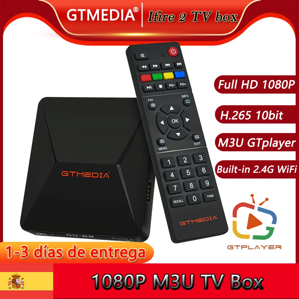 GTmedia ifire 2 TV Box 4K Ultra HD Receiver H.265 10Bit MPEG-4 Media Player Set Top Box Built in 2.4G Wi-Fi Ethernet Stock Spain
GTmedia ifire 2 TV Box 4K Ultra HD Receiver H.265 10Bit MPEG-4 Media Player Set Top Box Built in 2.4G Wi-Fi Ethernet Stock Spain