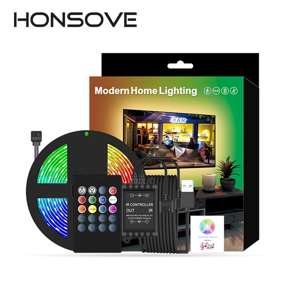 USB Music Voice-activated LED Light Strip TV Light Strip Backlight 20 Key Remote Control 5050RGB 5V
USB Music Voice-activated LED Light Strip TV Light Strip Backlight 20 Key Remote Control 5050RGB 5V