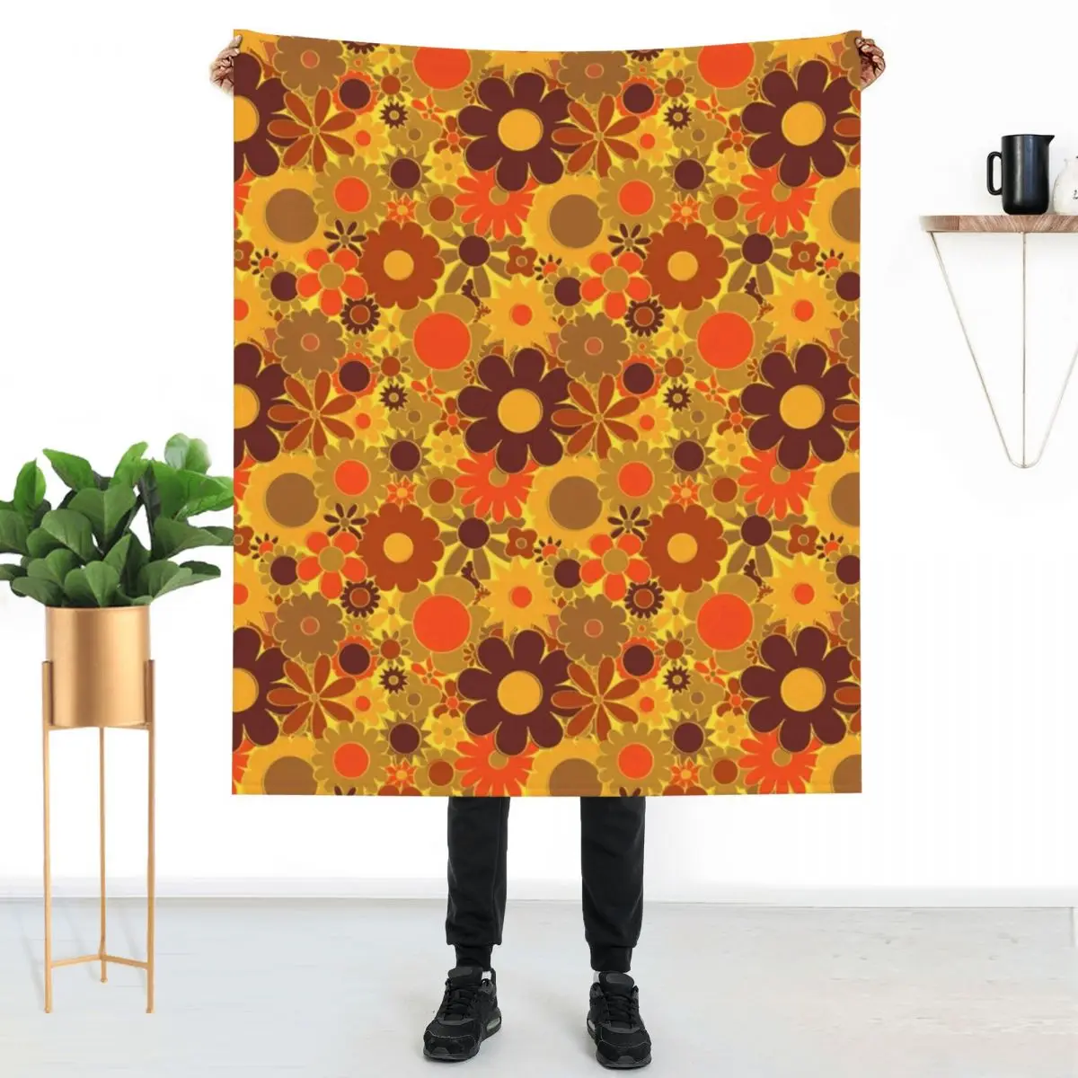 Retro 70S Print Blanket Funky Daisy Floral For Bed Winter Throw Blanket Custom Fleeze Blankets
Retro 70S Print Blanket Funky Daisy Floral For Bed Winter Throw Blanket Custom Fleeze Blankets