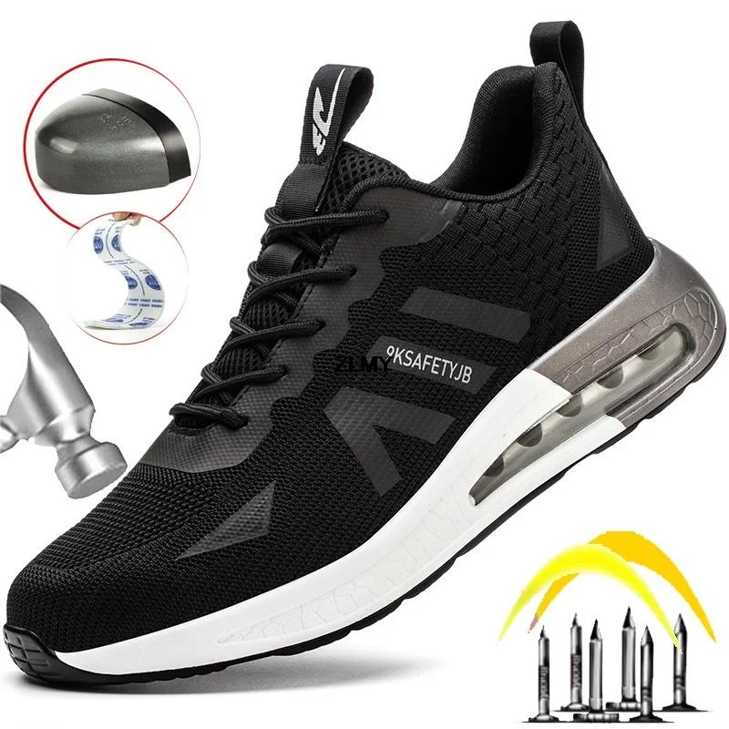 New Men Safety Shoes with Steel Toe Cap Anti-smash Sport Work Sneakers Puncture Proof Men's Work Safety Boots Male Air Cushion
New Men Safety Shoes with Steel Toe Cap Anti-smash Sport Work Sneakers Puncture Proof Men's Work Safety Boots Male Air Cushion