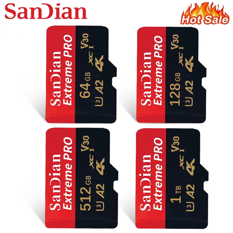 Оригинальная карта Micro TF/SD емкостью 2 ТБ 128 ГБ флэш-карта класса 10 A2 SD-карта для