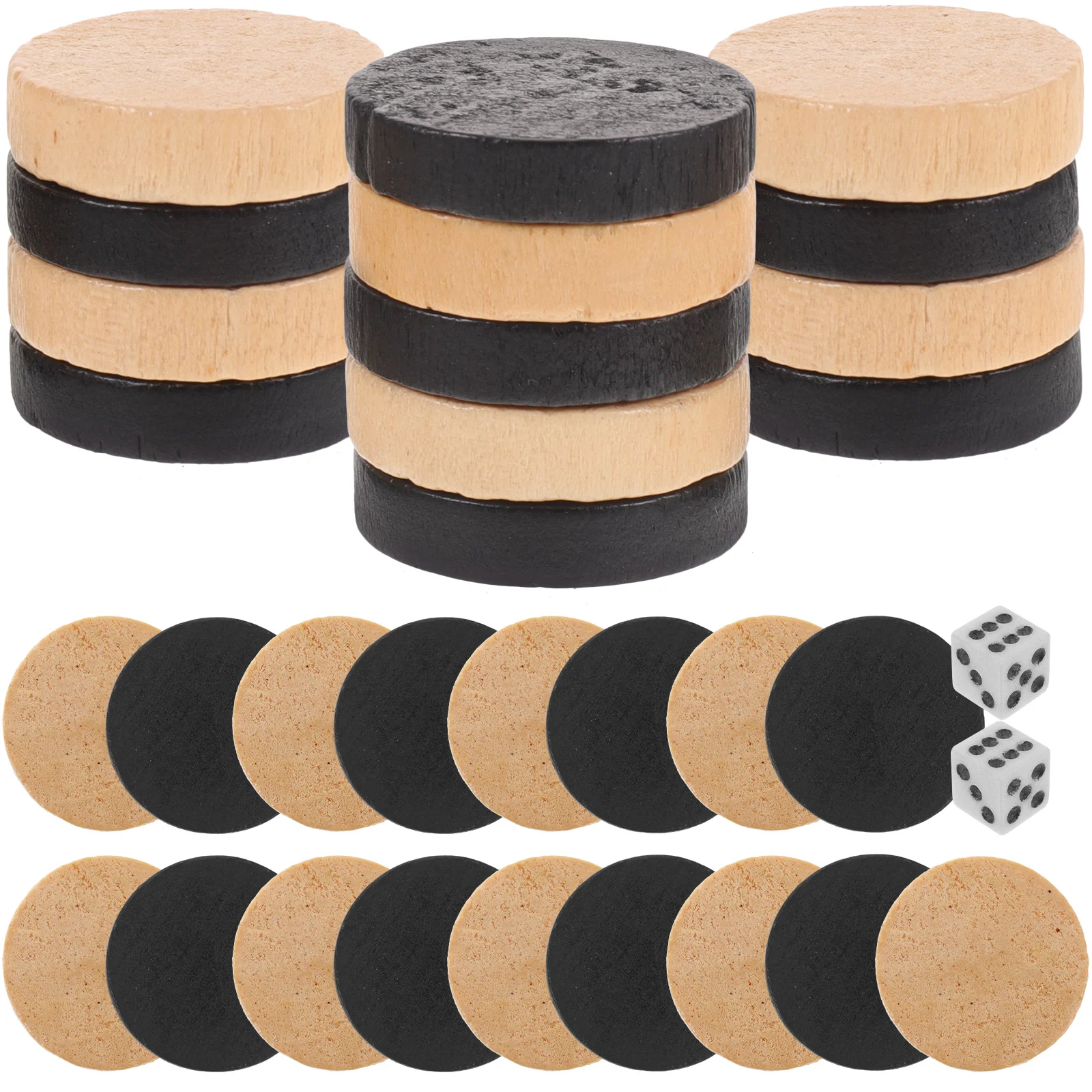Chess Pieces Wood Checkers Checkerboard Replacement Wooden Backgammon Game Accessory
Chess Pieces Wood Checkers Checkerboard Replacement Wooden Backgammon Game Accessory