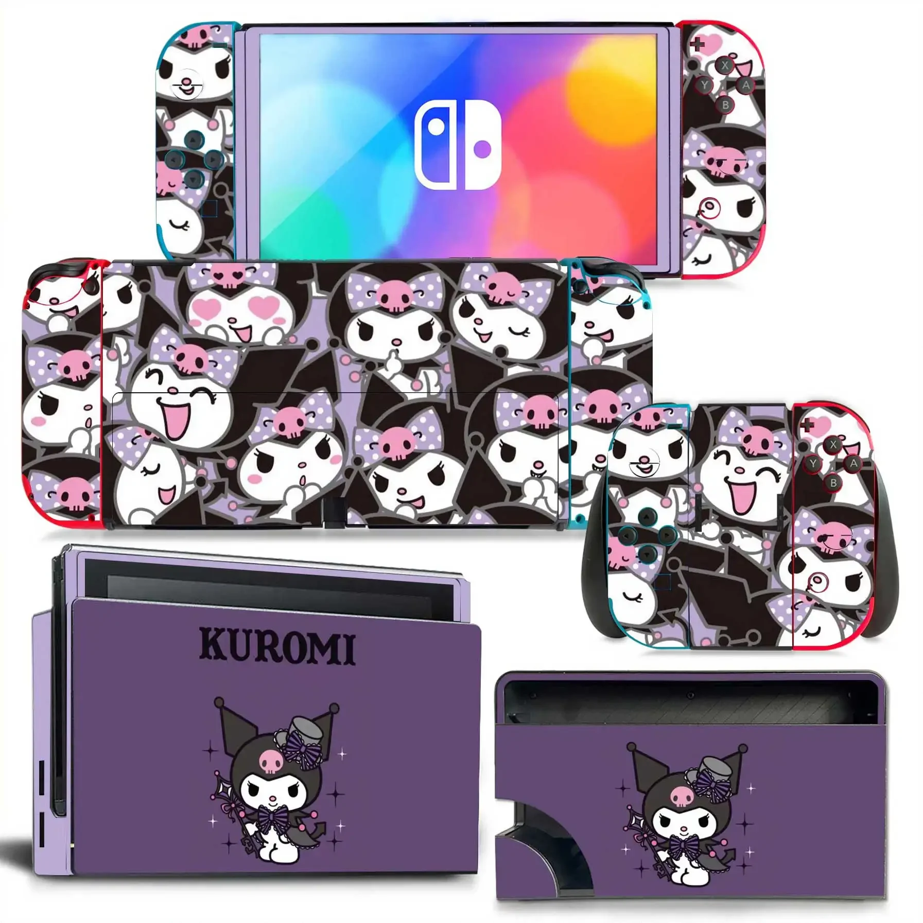 Cartoon Kuromi Cinnamoroll Skin Cover Sticker Decal for Nintendo Switch OLED Game Console Joy-con Controller Dock Skin Vinyl 
Cartoon Kuromi Cinnamoroll Skin Cover Sticker Decal for Nintendo Switch OLED Game Console Joy-con Controller Dock Skin Vinyl
