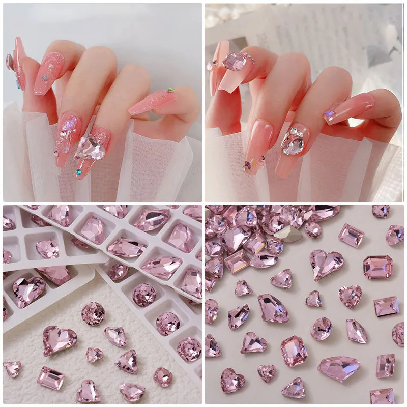 10PCS/Bag Glitter Mixed Shape Glass Rhinestones Nail Arts Pink Pointed Craft Gems Crystal Burtteryfly Nail Art Crystal Stones
10PCS/Bag Glitter Mixed Shape Glass Rhinestones Nail Arts Pink Pointed Craft Gems Crystal Burtteryfly Nail Art Crystal Stones