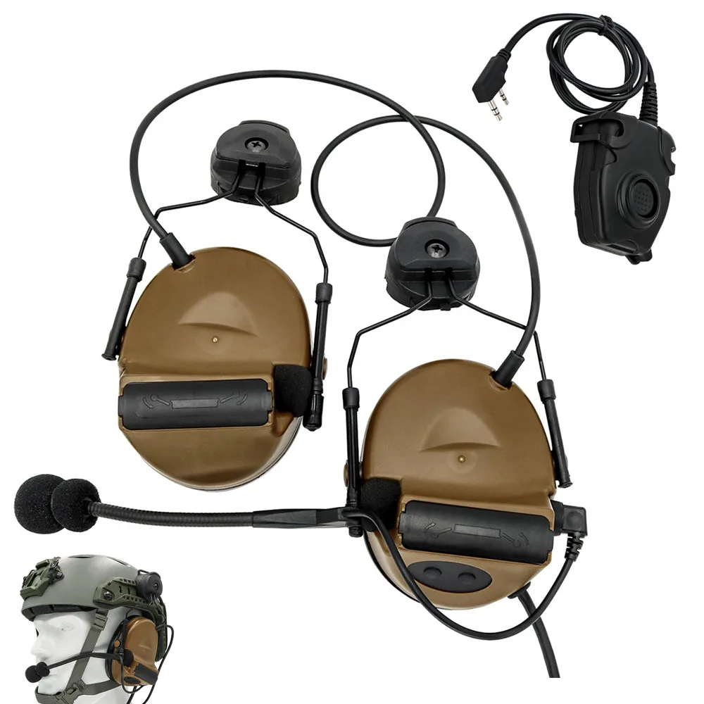 COMTAC Tactical Headset COMTAC II Helmet Stand Noise Cancelling Airsoft Headpho Electronic Shooting Earmuffs+Tactical U94 Ptt
COMTAC Tactical Headset COMTAC II Helmet Stand Noise Cancelling Airsoft Headpho Electronic Shooting Earmuffs+Tactical U94 Ptt