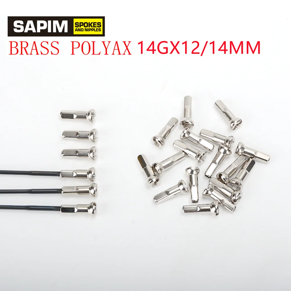 

SAPIM POLYAX brass spoke Nipple 12 degree bevel Bicycle spokes NIPPLES 14G 2.0X12/14MM