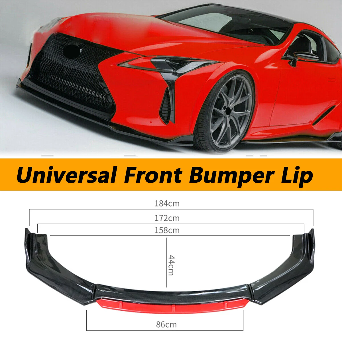 Front Bumper Lip Side Splitter Diffuser Spoiler Guard For Lexus IS200T IS250 IS350 ISF ES300h ES330 ES350 GS350 GS450H Universal
Front Bumper Lip Side Splitter Diffuser Spoiler Guard For Lexus IS200T IS250 IS350 ISF ES300h ES330 ES350 GS350 GS450H Universal