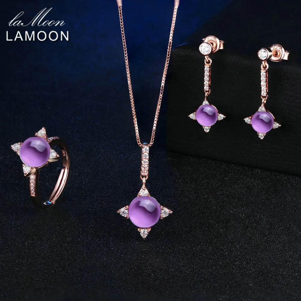GOLUCA Natrual Amethyst Gemstone Jewelry Sets For Women 925 Sterling Silver Rose Gold Plated Fine Jewelry Concise Elegance Style
GOLUCA Natrual Amethyst Gemstone Jewelry Sets For Women 925 Sterling Silver Rose Gold Plated Fine Jewelry Concise Elegance Style