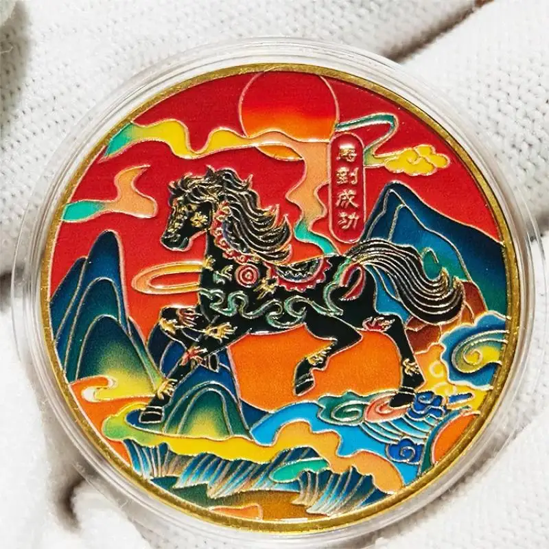 2026 Цвет Лошадь для успеха Памятный медальон Зодиакальная лошадь Серебряная полоска Памятный медальон Серебряная монета Украшения Craf
2026 Цвет Лошадь для успеха Памятный медальон Зодиакальная лошадь Серебряная полоска Памятный медальон Серебряная монета Украшения Craf