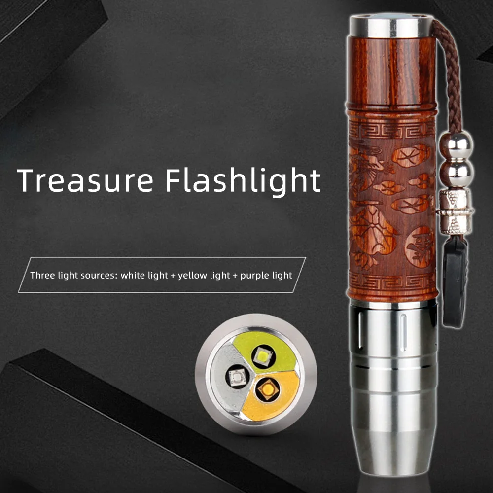 Sandalwood Strong Light Flashlight Illuminates Jade Three Light Sources To Identify Jewelry Jade Crystal Mineral Purple Light
Sandalwood Strong Light Flashlight Illuminates Jade Three Light Sources To Identify Jewelry Jade Crystal Mineral Purple Light