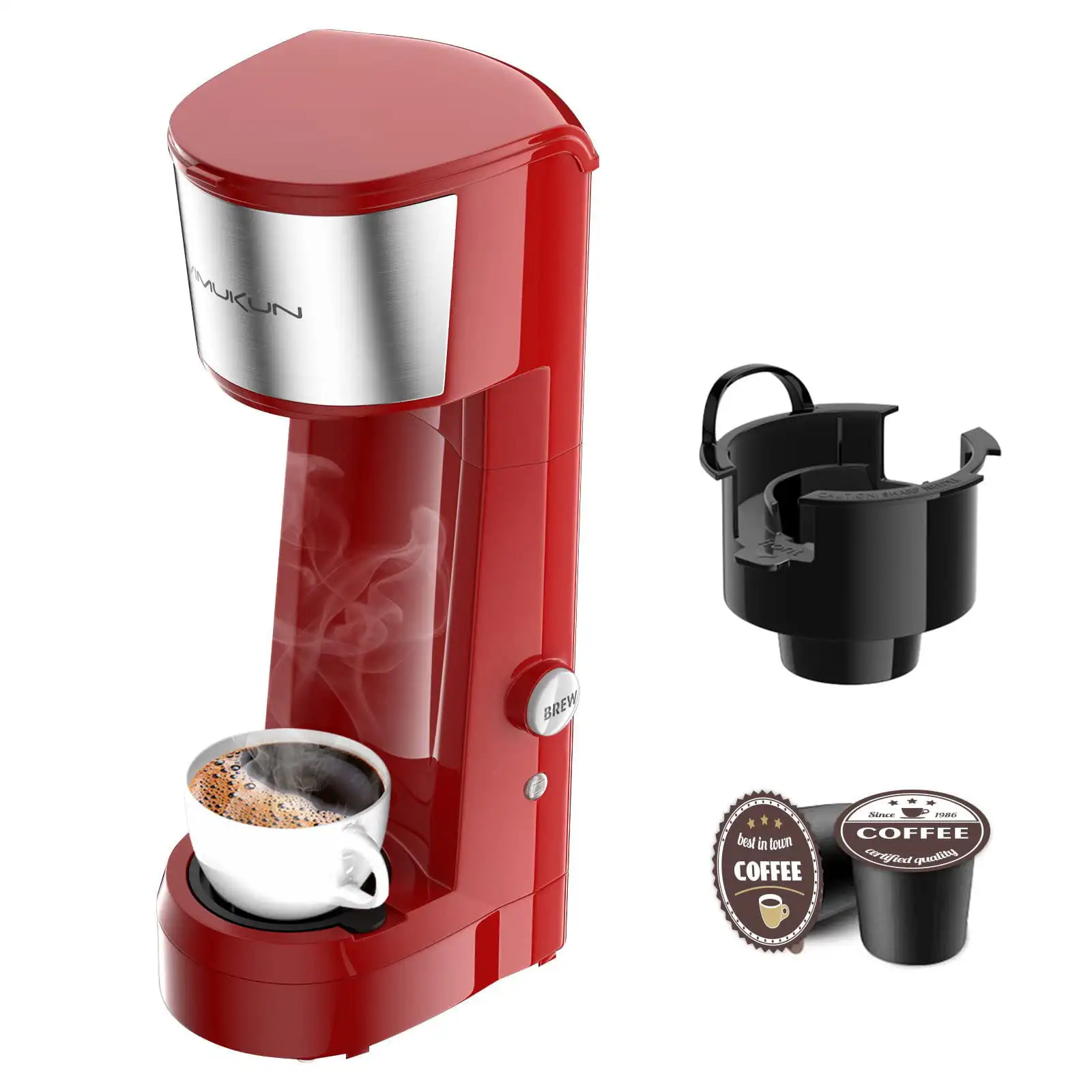 Single Serve Coffee Maker Coffee Brewer Compatible with K-Cup Single Cup Capsule, Single Cup Coffee Makers Brewer with 6 to 14oz
Single Serve Coffee Maker Coffee Brewer Compatible with K-Cup Single Cup Capsule, Single Cup Coffee Makers Brewer with 6 to 14oz