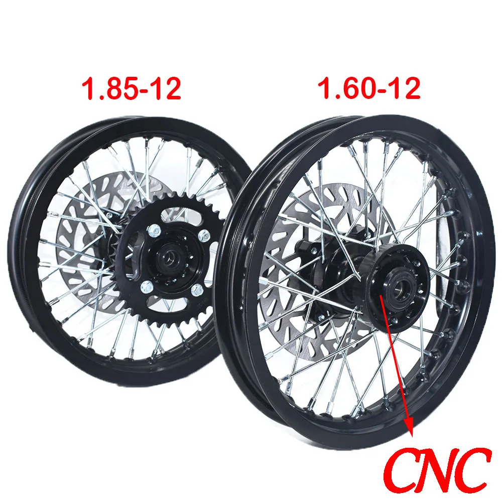 1.60x12 inch&1.85-12 inch Front Rear Aluminum Rims CNC hub with sprocket&Brake Disc for CRF50 XR50 70 Apollo SDG 50cc 110 125cc
1.60x12 inch&1.85-12 inch Front Rear Aluminum Rims CNC hub with sprocket&Brake Disc for CRF50 XR50 70 Apollo SDG 50cc 110 125cc