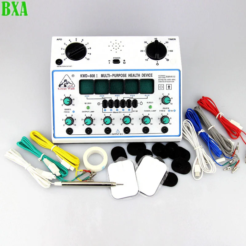 

New EMS Massager Electro Acupuncture Stimulator Machine Nerve Muscle Therapy 6waveforms 6 Output Patch Massage Care KWD808-I
