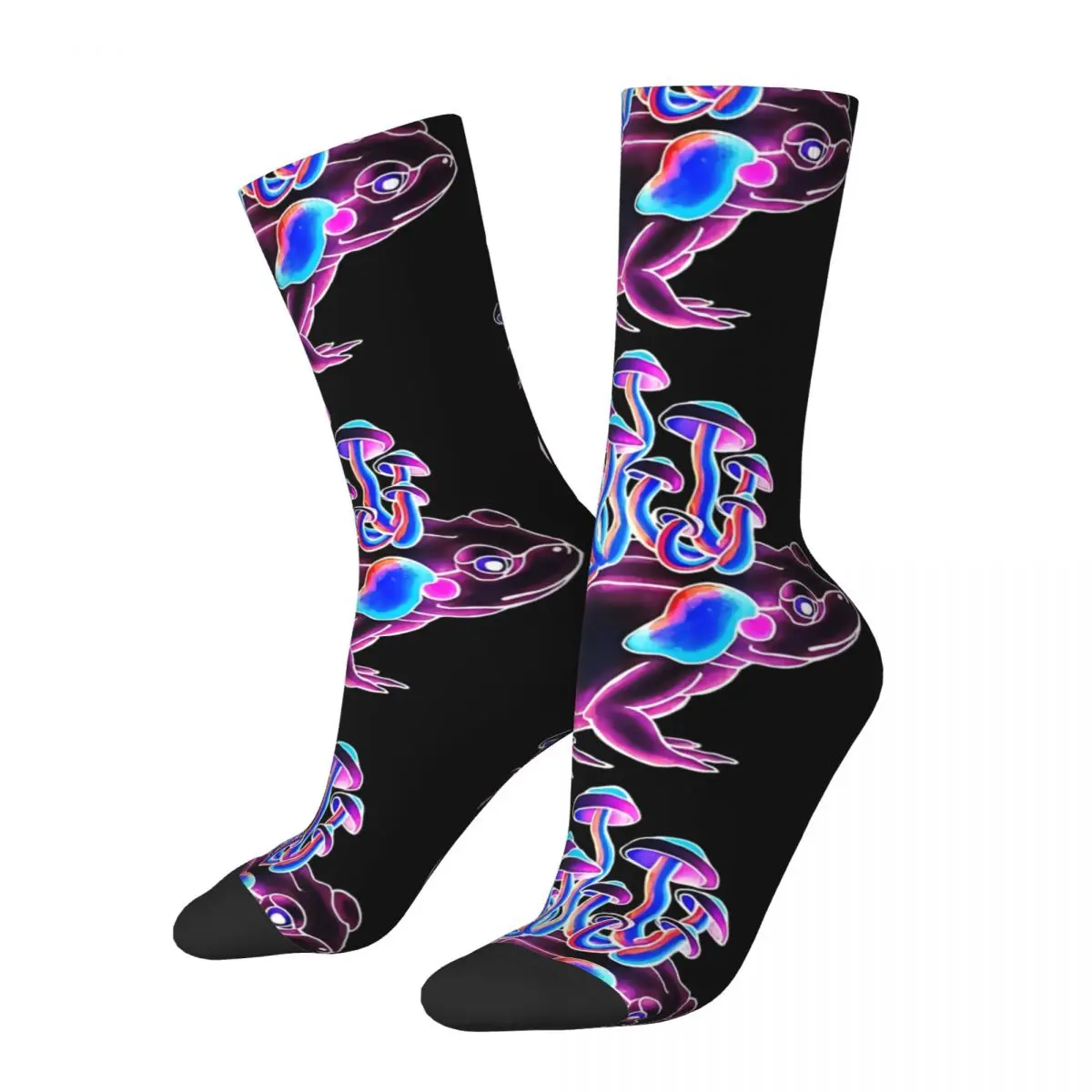 

Носки мужские неоновые психоделические, винтажные бесшовные с принтом лягушек, грибов, жабы, животных, в уличном стиле, сумасшедшие носки с принтом в подарок