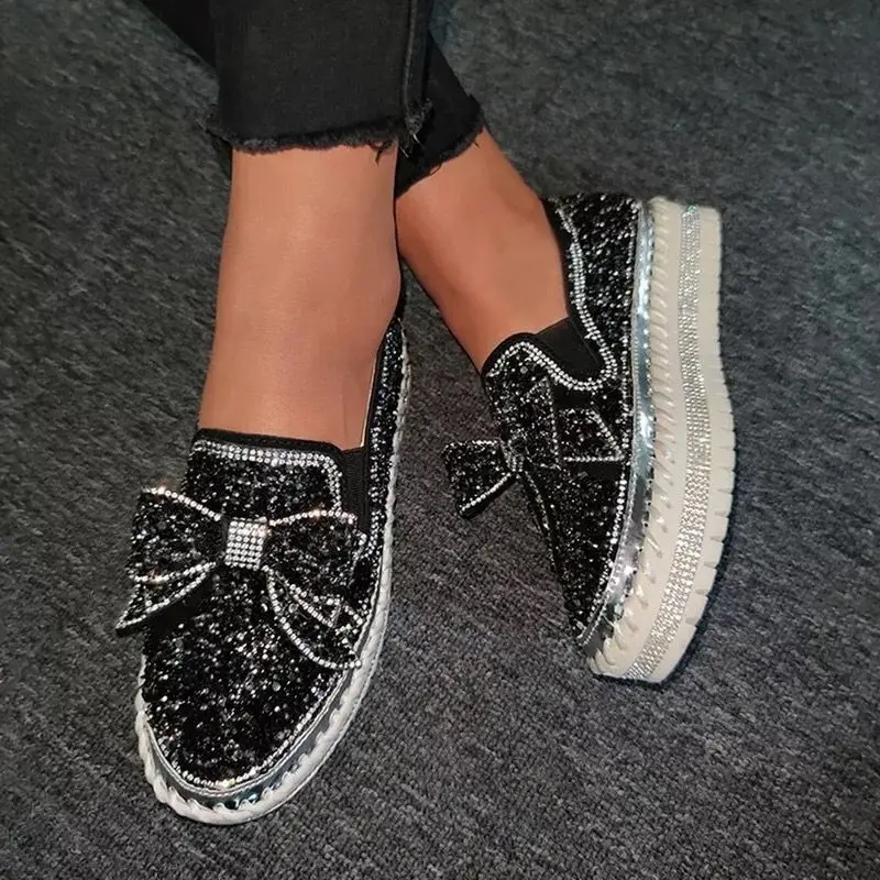 Autumn Women Shoes Fashion Rhinestones Bow-knot Platform Casual Shoes Korean Flat Sneakers Ladies Loafers Chaussure Femme
Autumn Women Shoes Fashion Rhinestones Bow-knot Platform Casual Shoes Korean Flat Sneakers Ladies Loafers Chaussure Femme