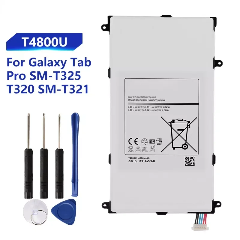 Replacement Tablet Battery For Samsung Galaxy Tab Pro 8.4 in T325 T320 T321 SM-T321 T4800E T4800C T4800K T4800U 4800mAh
Replacement Tablet Battery For Samsung Galaxy Tab Pro 8.4 in T325 T320 T321 SM-T321 T4800E T4800C T4800K T4800U 4800mAh