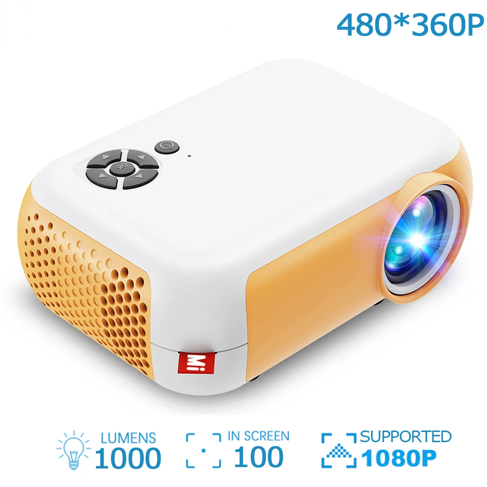 Мини-проектор A10 480*360 пикселей, мини-проектор с поддержкой 1080P, портативный USB Видеопроектор для домашнего кинотеатра, детский подарок, кинот...
Мини-проектор A10 480*360 пикселей, мини-проектор с поддержкой 1080P, портативный USB Видеопроектор для домашнего кинотеатра, детский подарок, кинот...