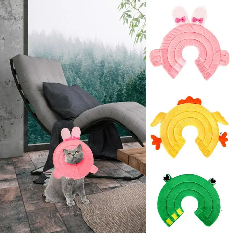 Cat Cone Collars Portable Cute Cartoon Pet Cone Neck Collar Adjustable Pet Cat Neck Cone Multifunctional Protective Anti-Lick
Cat Cone Collars Portable Cute Cartoon Pet Cone Neck Collar Adjustable Pet Cat Neck Cone Multifunctional Protective Anti-Lick