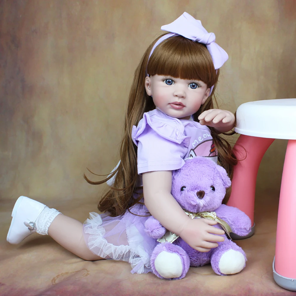 24 inch Soft Cloth Body Reborn Toddler Girl Princess Betty Hand Detailed 3D Painting Visible Veins Rooted Long Curly Blond Hair
24 inch Soft Cloth Body Reborn Toddler Girl Princess Betty Hand Detailed 3D Painting Visible Veins Rooted Long Curly Blond Hair