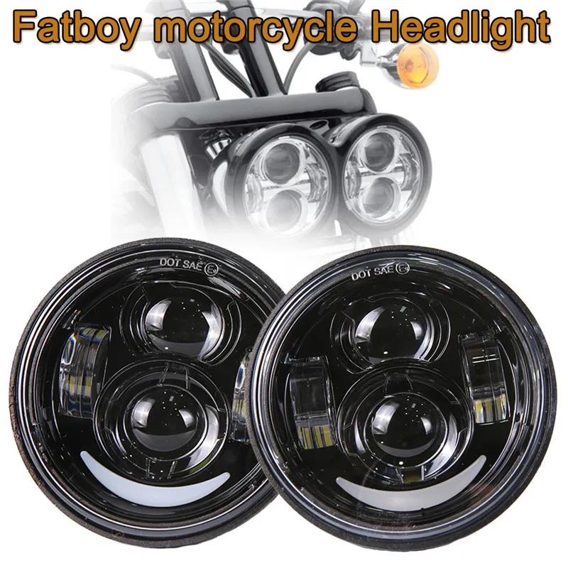 2PCS 4.65" Twin Dual LED Headlight For Harley Fat Bob FXDF '08-later Motorcycle LED Projector for 2011-2016 Fat Bob FXDF
2PCS 4.65" Twin Dual LED Headlight For Harley Fat Bob FXDF '08-later Motorcycle LED Projector for 2011-2016 Fat Bob FXDF